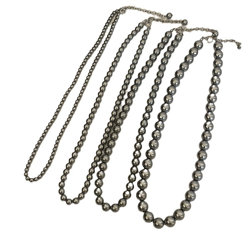 Colliers élégants en perles grises de haute qualité pour femmes, pour la conception