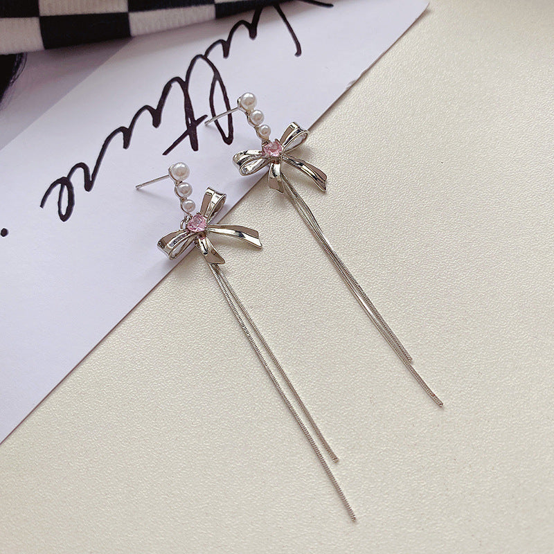 Diamond Exaggerated Long Fringe Advanced Sense Earrings