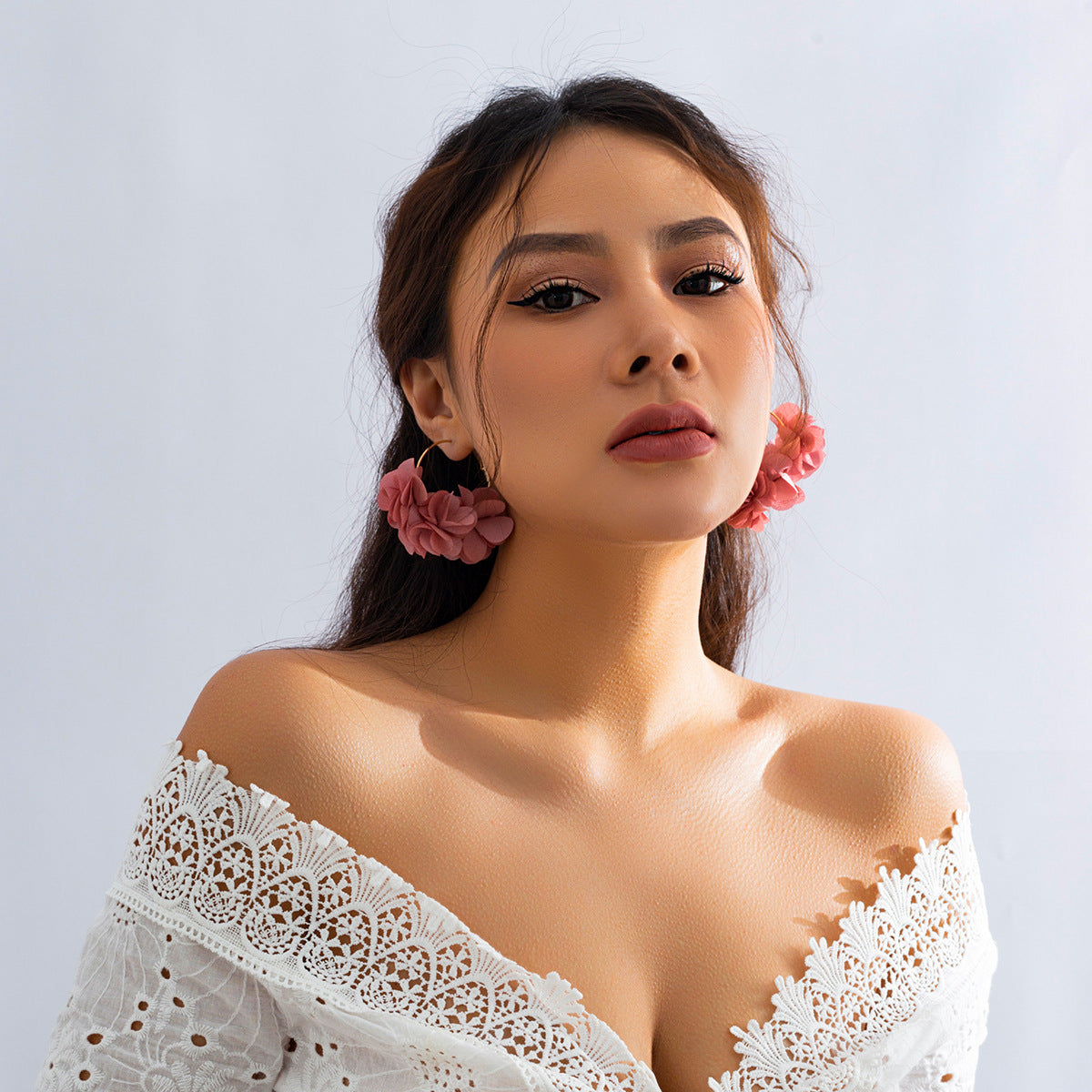Ornament Vacation Style Rose Multicolored Tassel Earrings