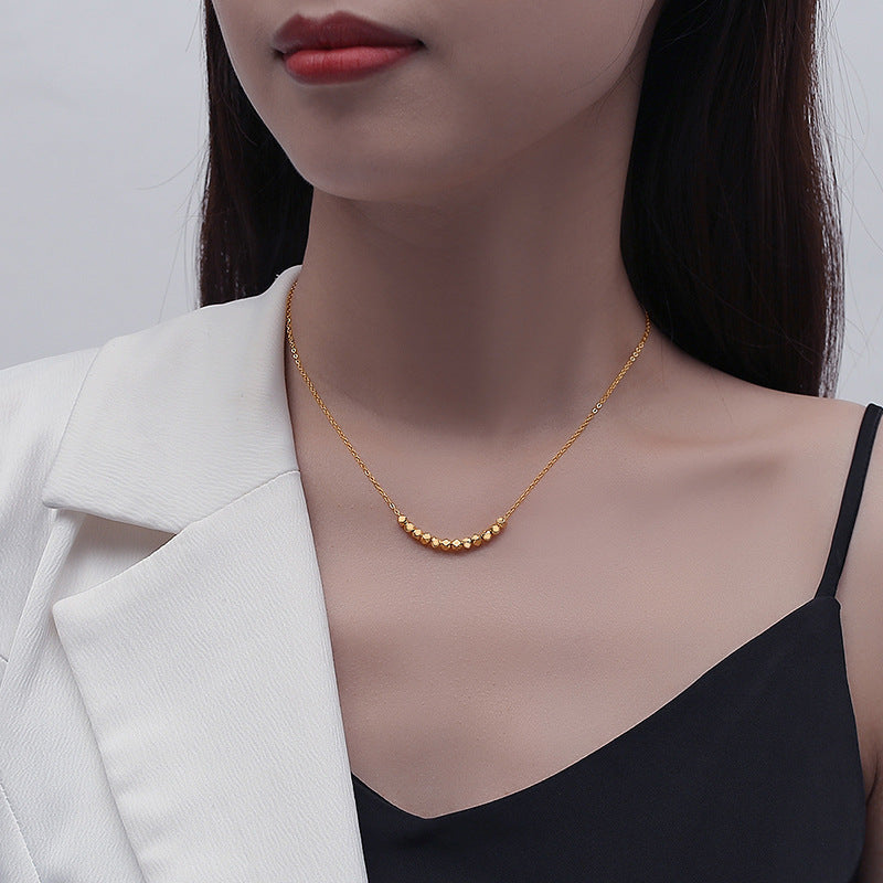 Several Two Clavicle Chain Fashion Small Cube Necklaces