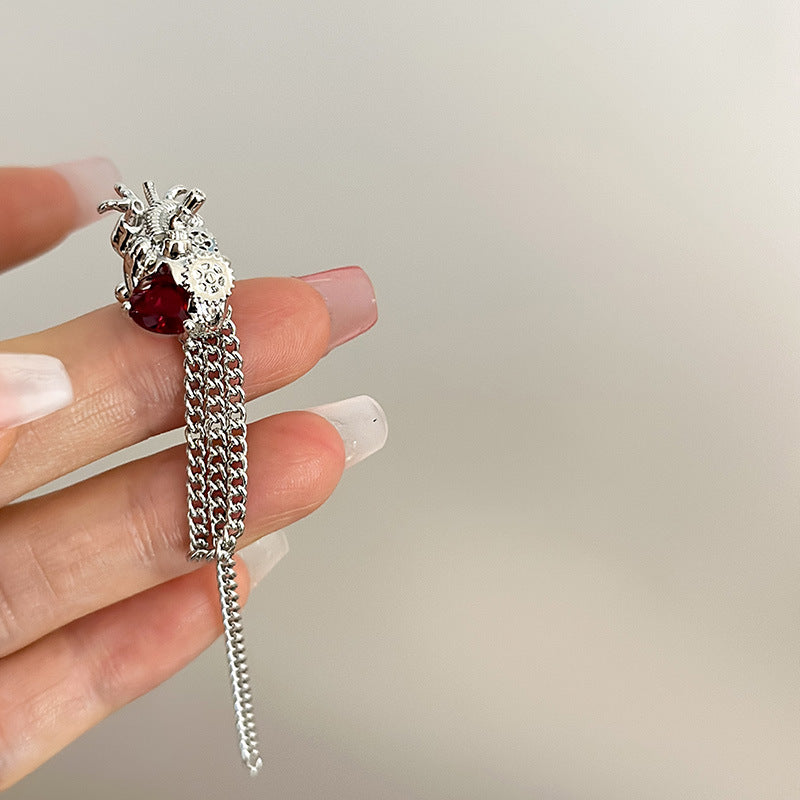 Hot Wind Thorn Rose Leather Niche Design Necklaces