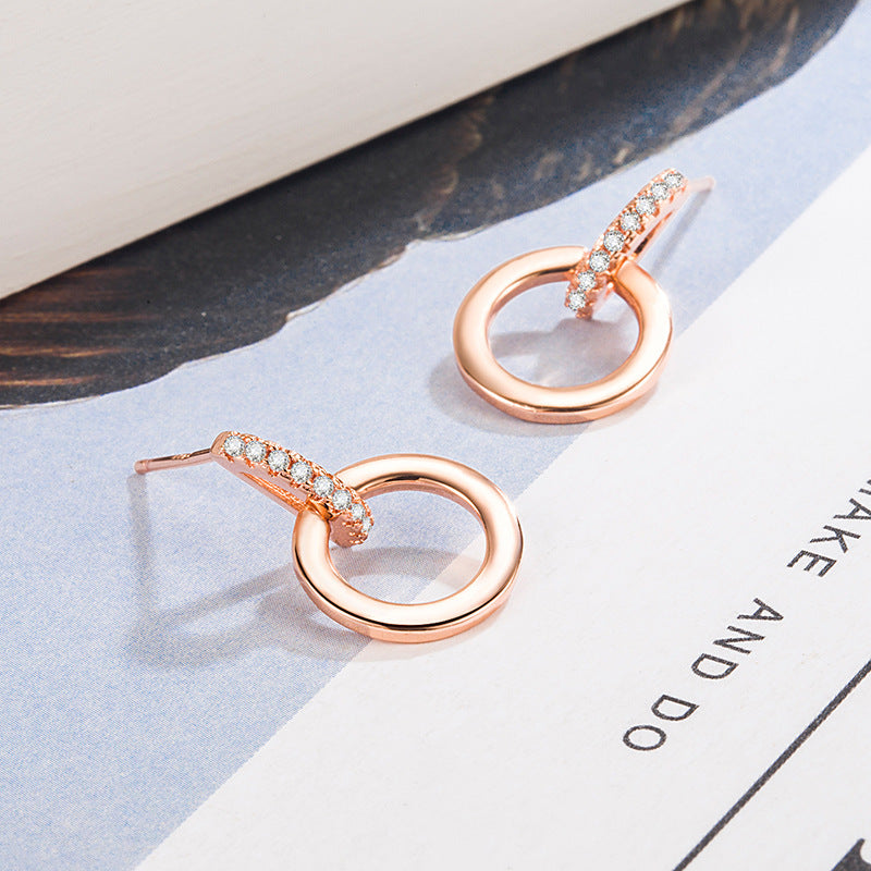 Irresistible Na Bi Sier Needle Han Earrings