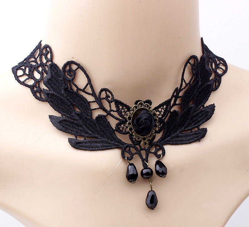 Fashion Female Lace Short Halloween Accessories Necklaces
