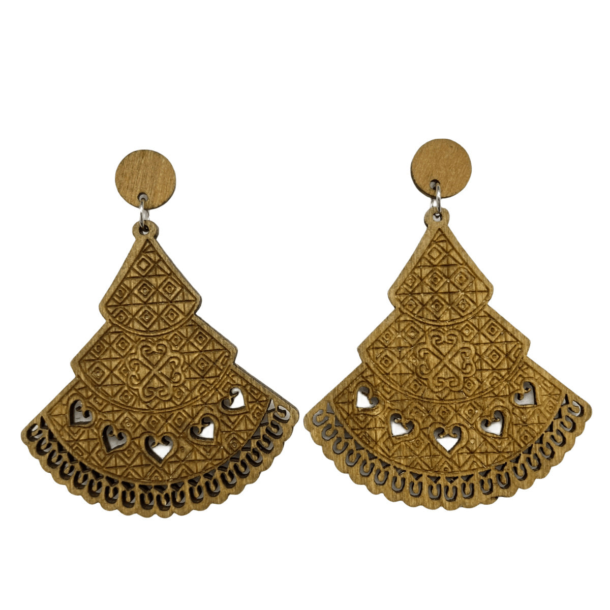 Elegant Jewelry Wooden Hollow Retro Ornament Earrings