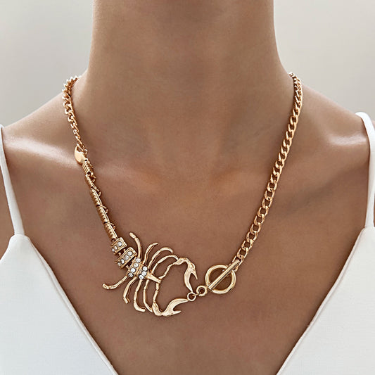 Alloy Diamond Scorpion Vintage Animal Clavicle Necklaces
