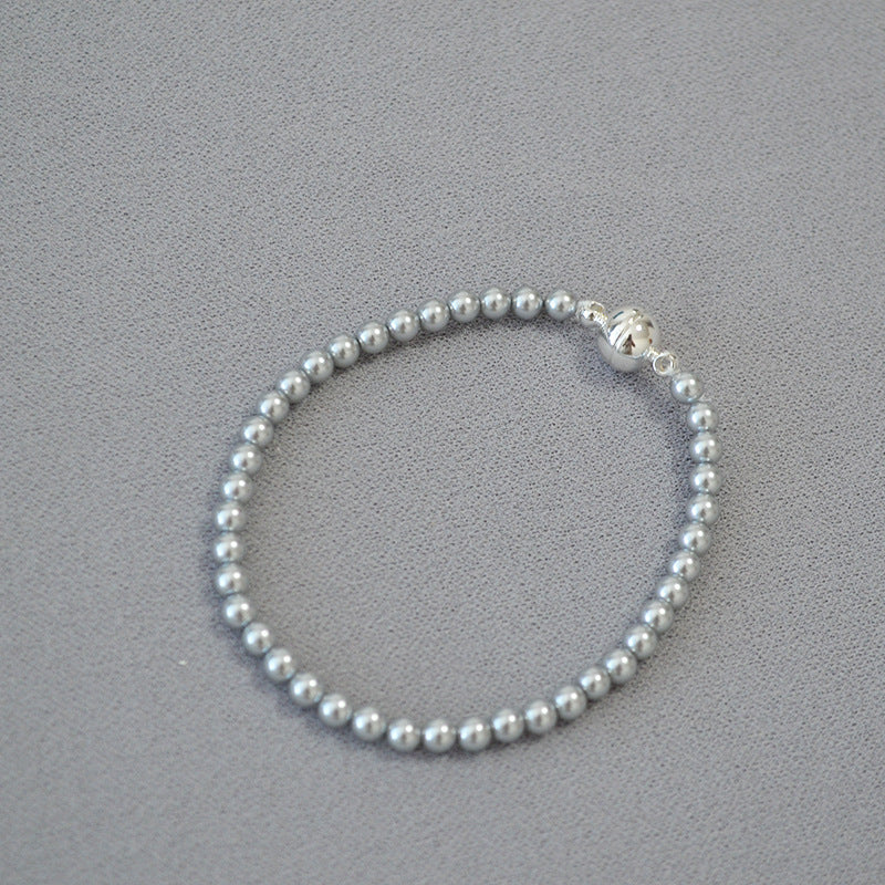 Colliers de pull à boucle magnétique pour femmes, à reflets circulaires, Imitation de perles