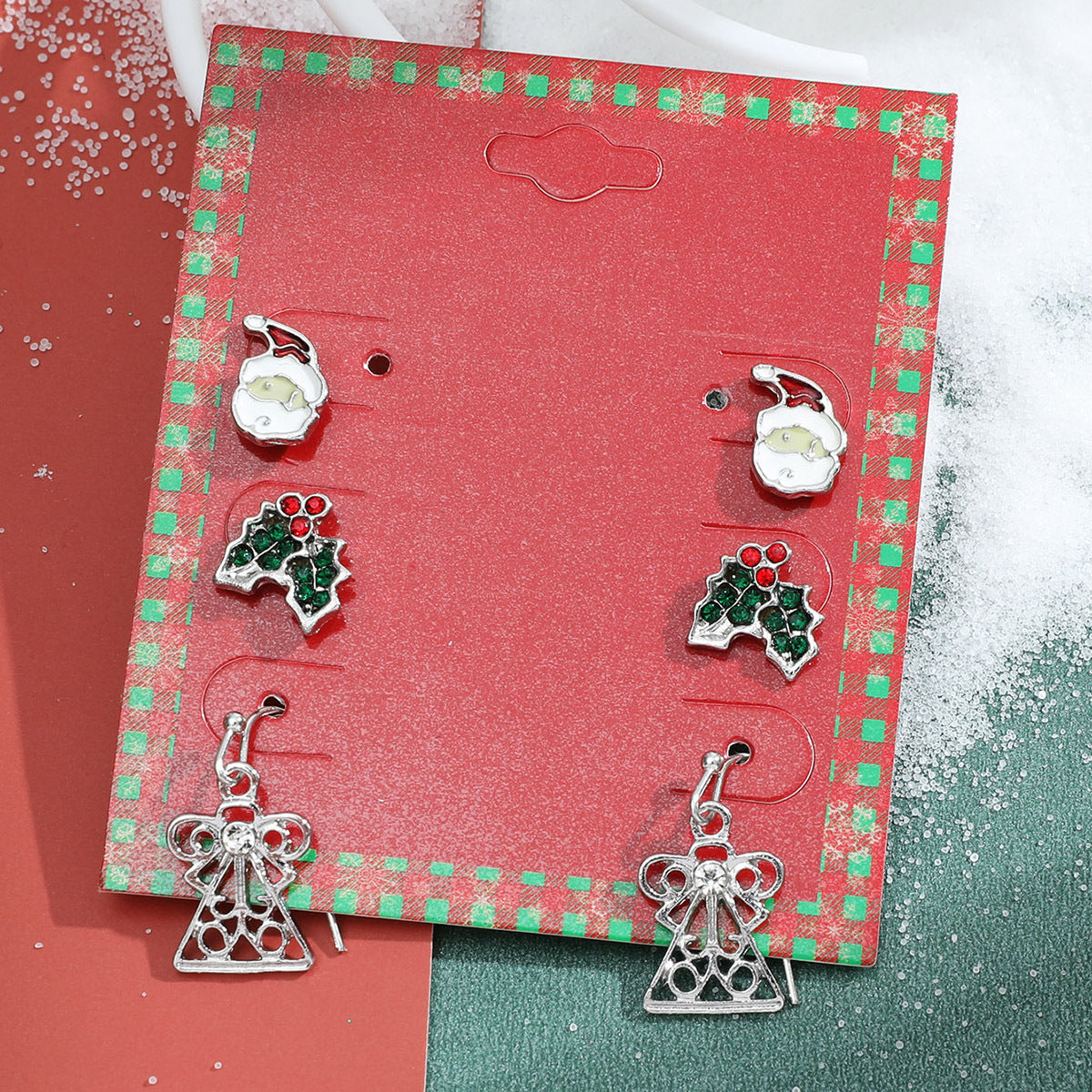 Cute Fashion Alloy Dripping Elk Snowflake Ear Earrings