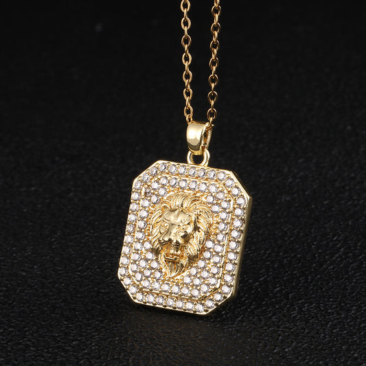 Zircon Electroplated Real Gold Micro Inlaid Zirconium Necklaces