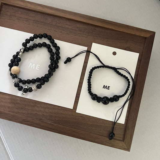 Colliers de perles faits à la main avancés de niche de cloche d'ébène pour femmes