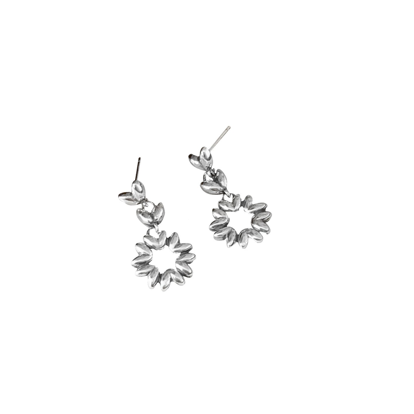 Women's Sterling Snowflake Wheat Unique High Sense Earrings
