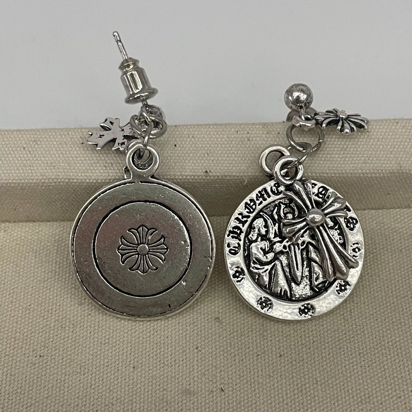 Cross Angel Mural Retro Distressed Accessories Fashion Earrings
