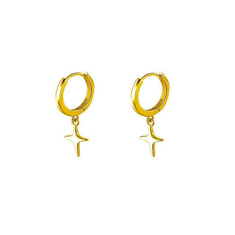 Small Star Female Four Stars Clip Unique Design Sense Ear Buckle
