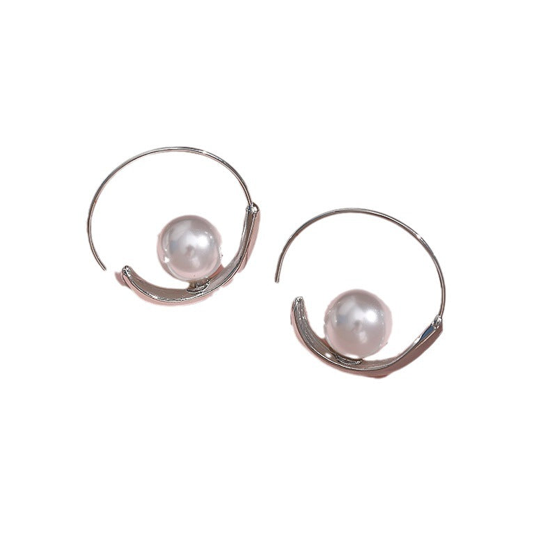 Retro Advanced Sense Pearl Female Light Luxus Ohrringe