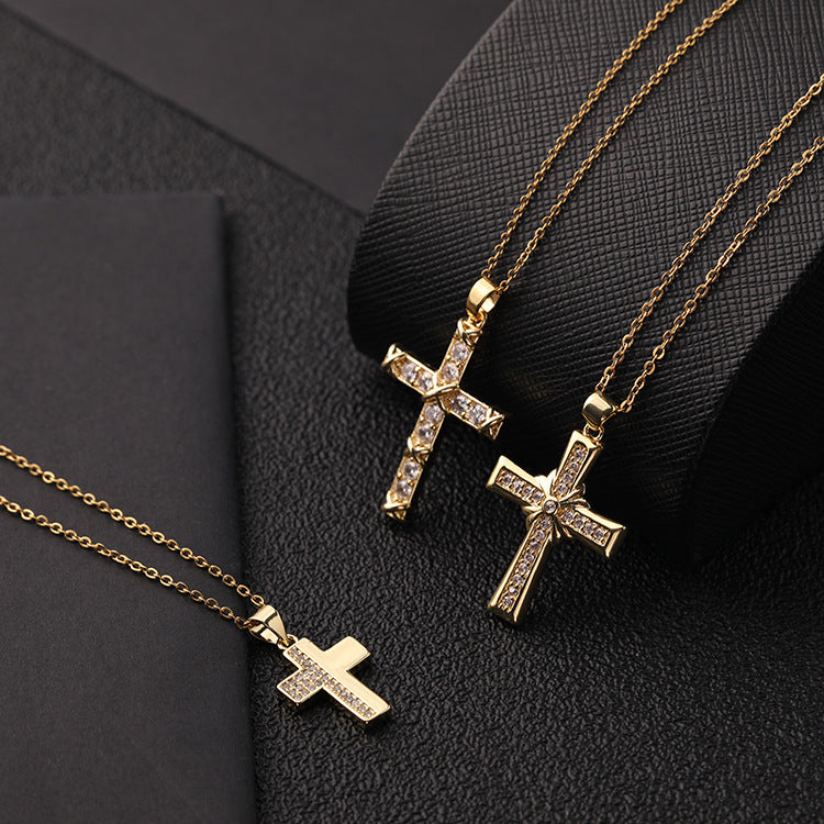 Colliers en or véritable plaqué cuivre et Zircon incrusté