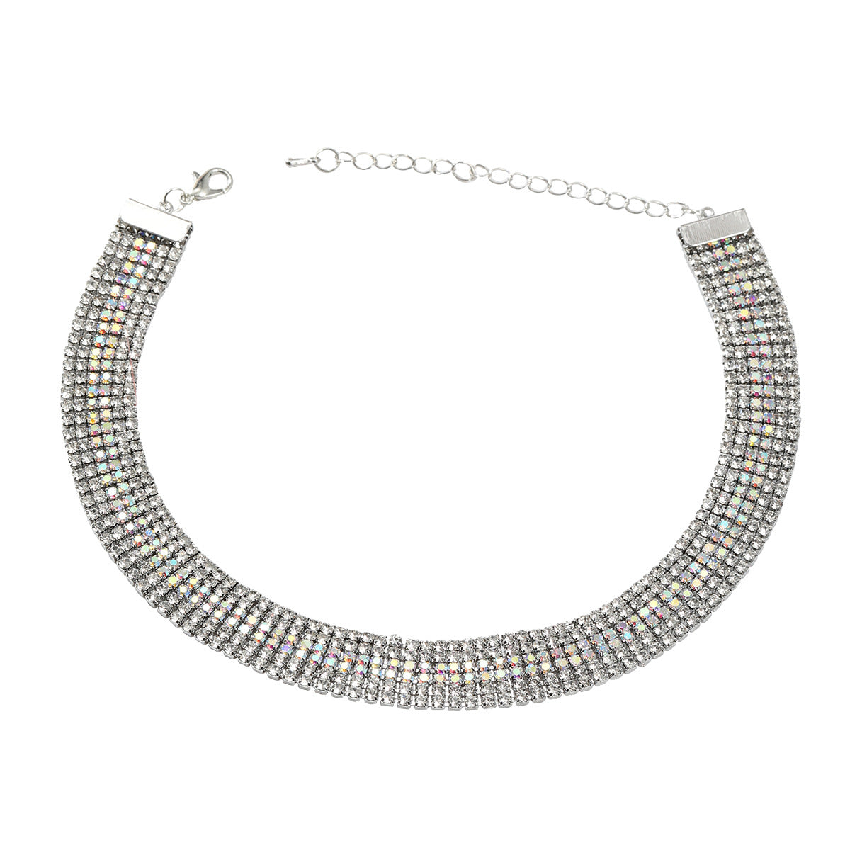 Colliers en alliage de mode exagéré de diamants pleins de vent pour femmes