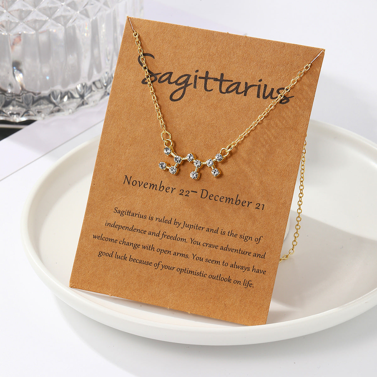 Style Simple Accessories Design Zircon Constellation Necklaces