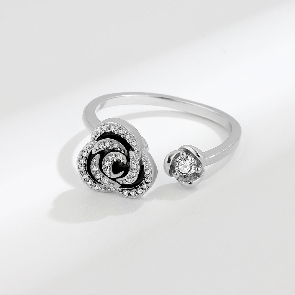 Women's Rotatable Fashion Personalized Cold Style Flowers Rings