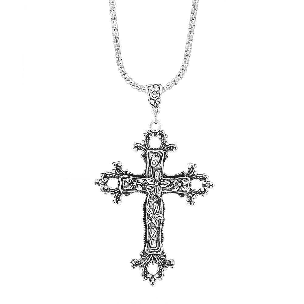 Cross Gothic Retro Hip Hop Pendant Sweater Chain Necklaces