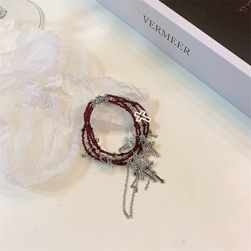 Cross Tassel Niche Temperament Neckband Clavicle Necklaces