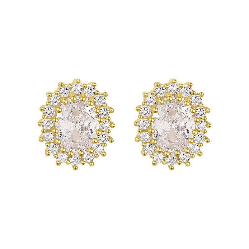 Damen-Ohrringe von Sier Needle im französischen Stil im Retro-Stil