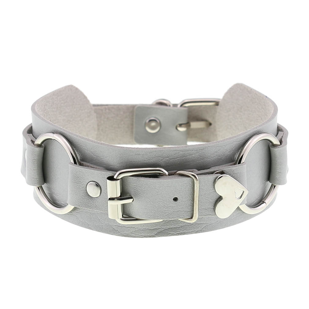 Colliers de ceinture personnalisés en cuir punk Heart Love