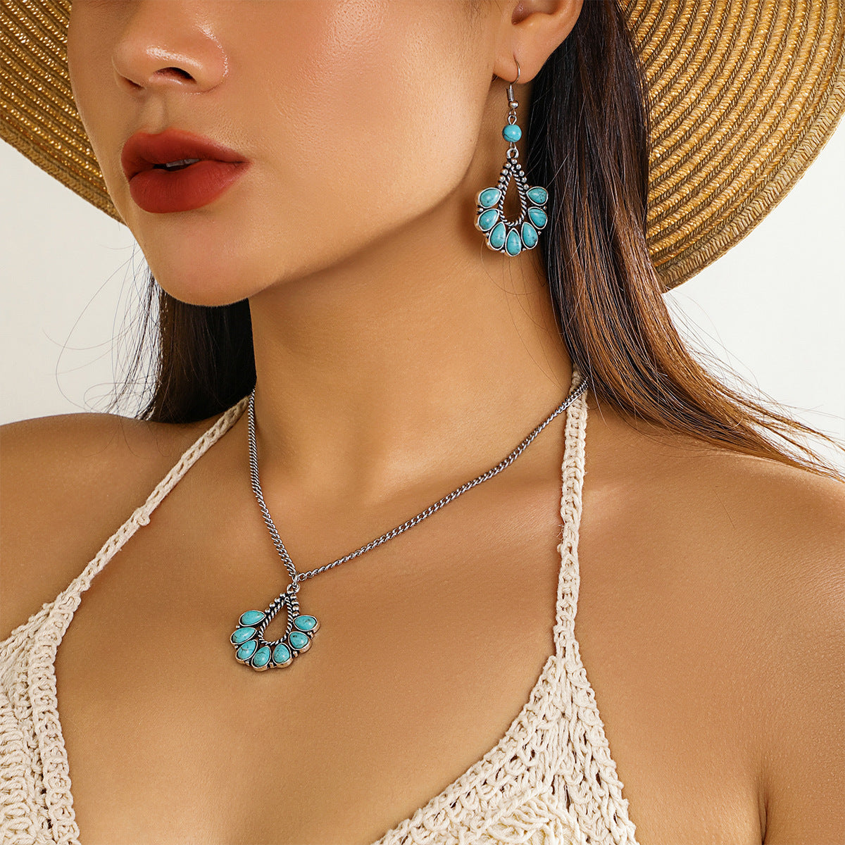 Tropfen-Quasten-Nischenschmuck, süße, coole Halsketten