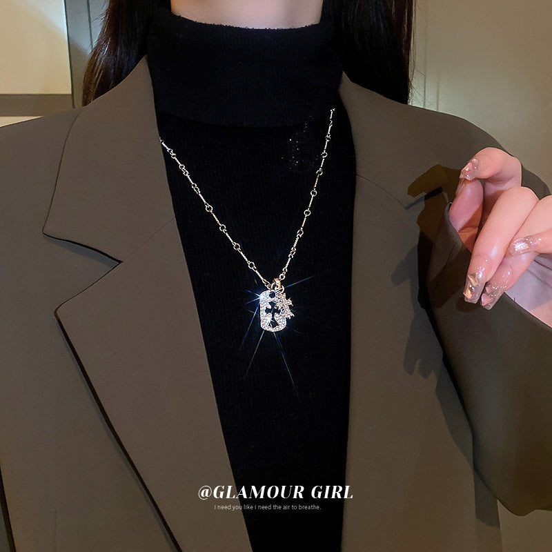Conception de colliers de chaîne de clavicule de style froid en métal