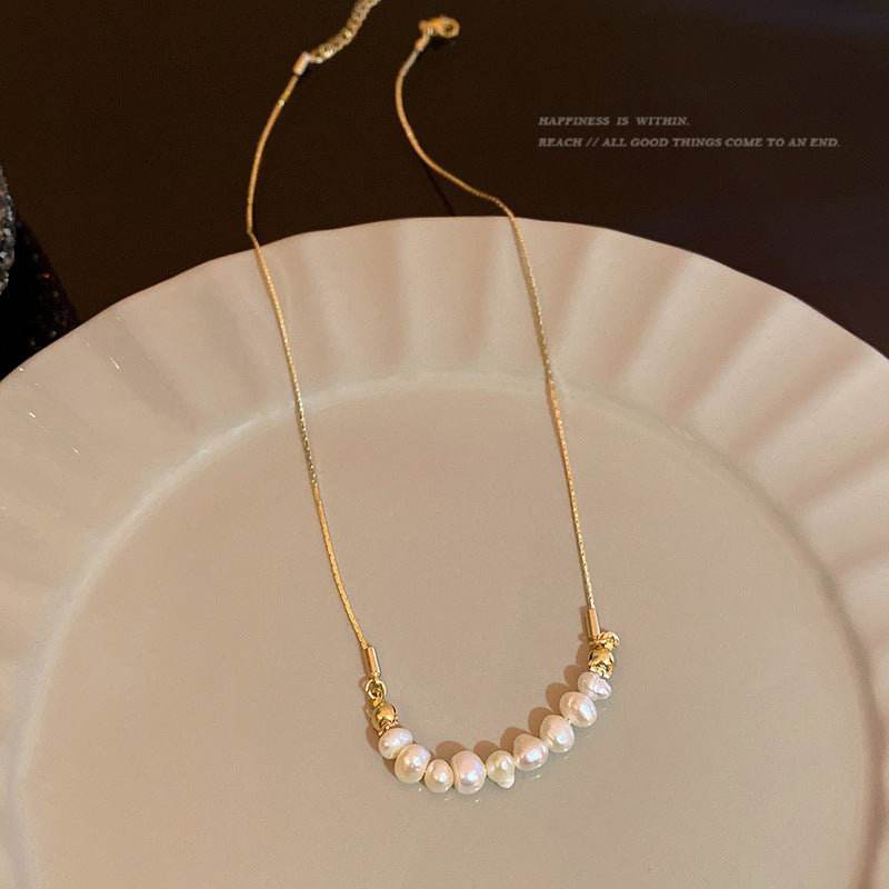 Colliers de clavicule de haute qualité en perles d'eau douce naturelles pour femmes