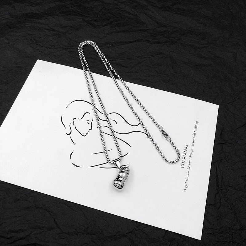 Women's & Men's & Hipster Super Cute Small Feeding Bottle Personalized Hip Necklaces