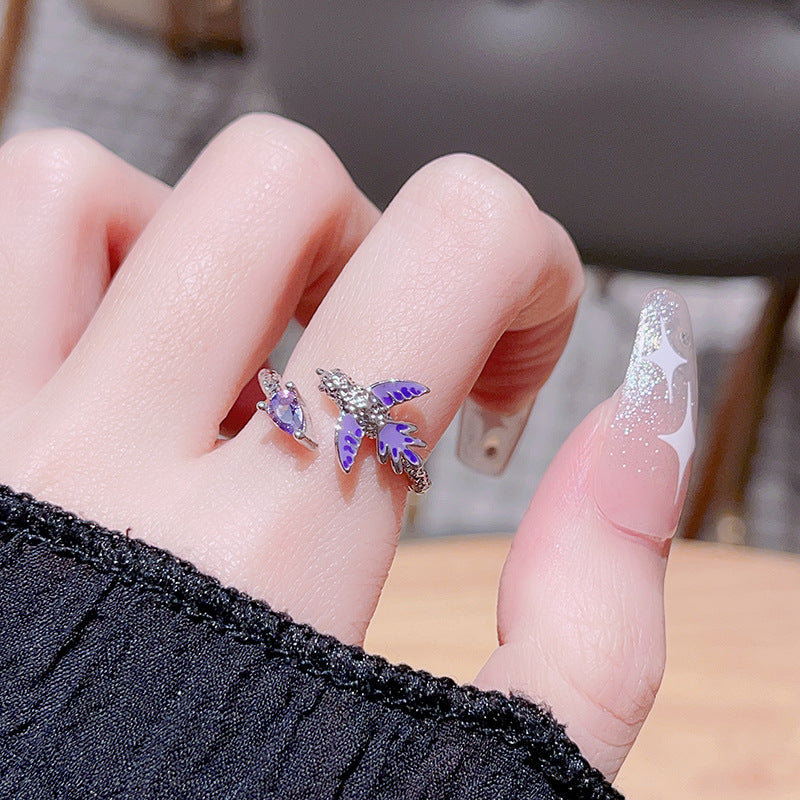 Women's Open Cold Wind Design French Style Rings