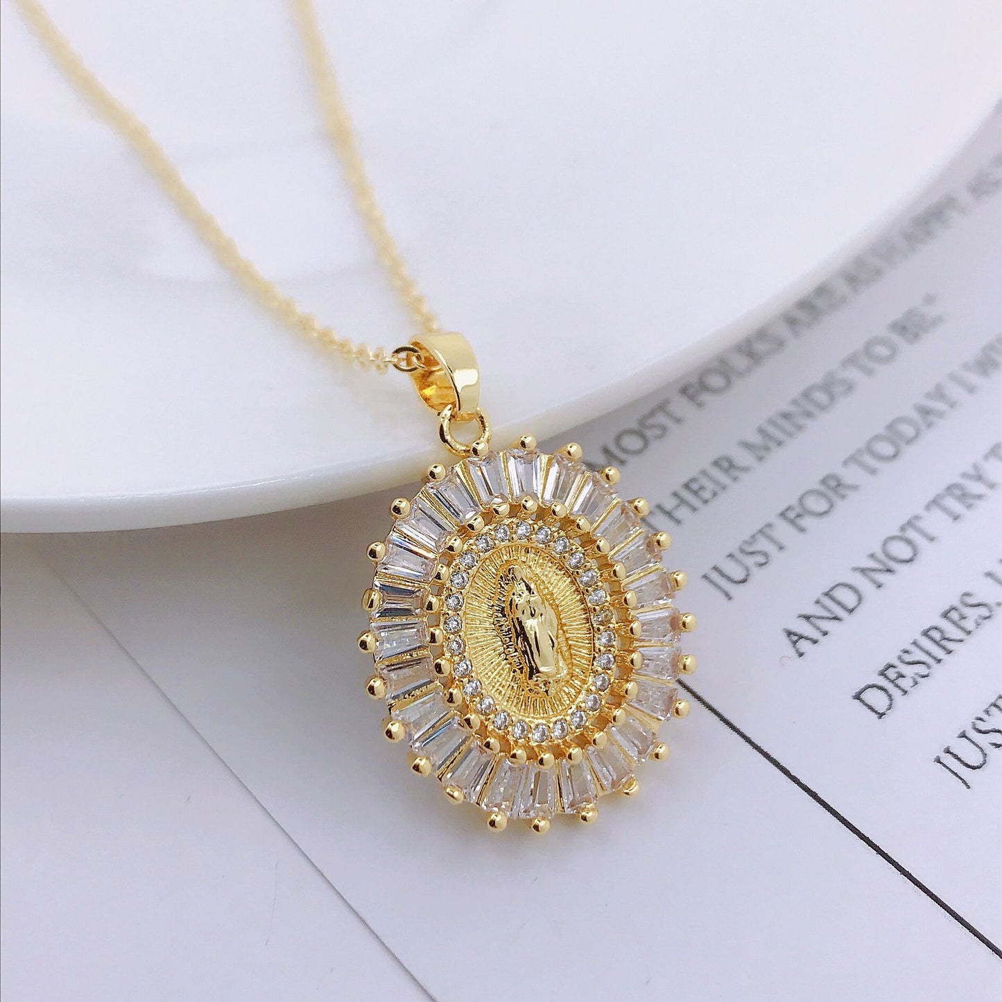 Mary Geometric Color Ladder Square Micro Necklaces