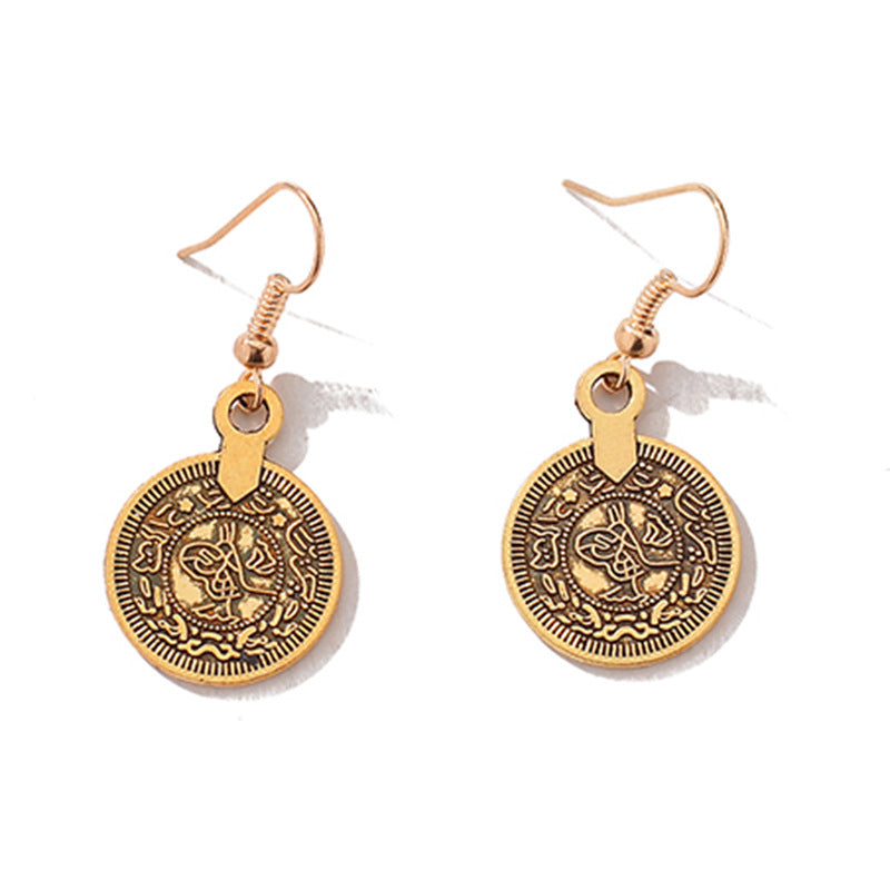 Ethnic Style Retro Easy Matching Metal Earrings