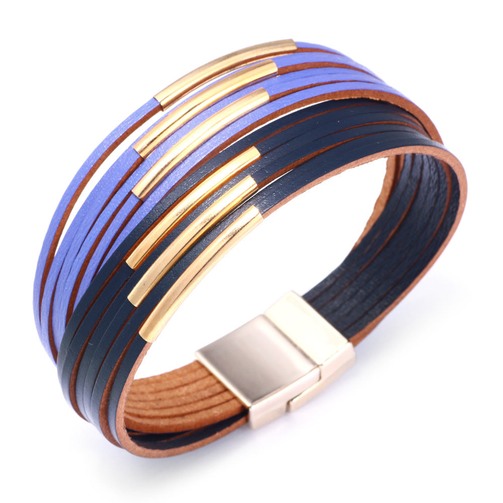 Cool Overseas Leather Fashion Female Jewelry Bracelets