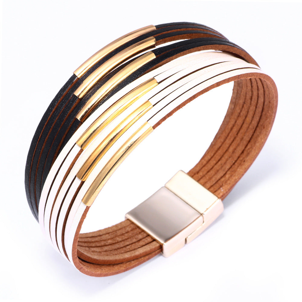 Cool Overseas Leather Fashion Female Jewelry Bracelets