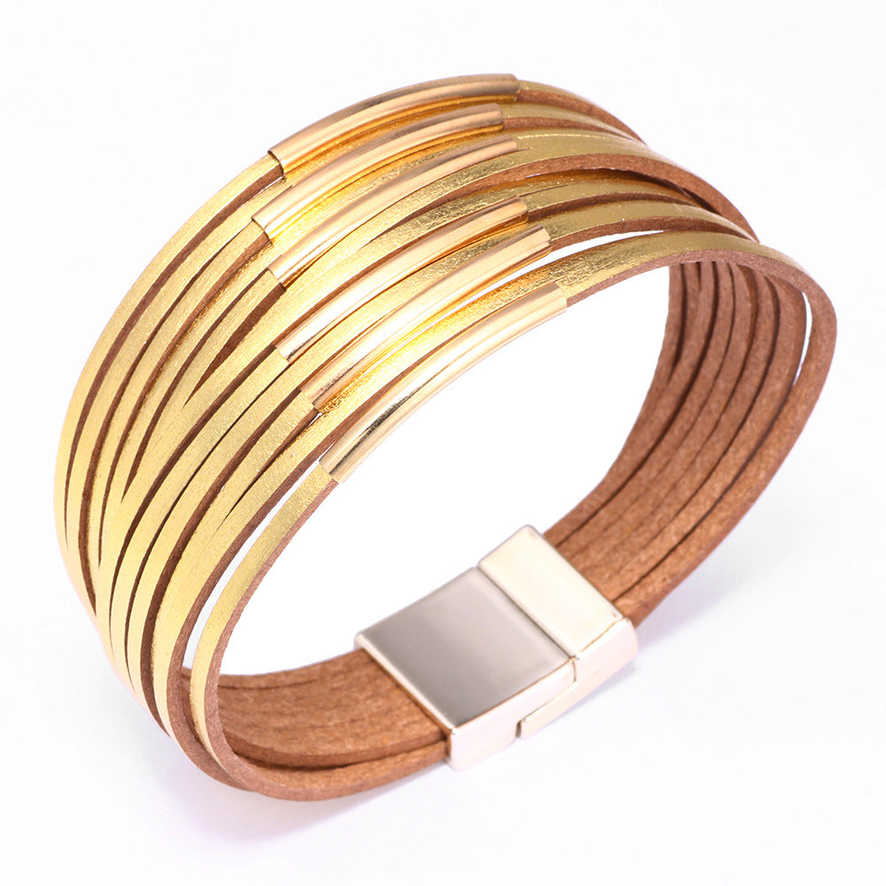 Cool Overseas Leather Fashion Female Jewelry Bracelets