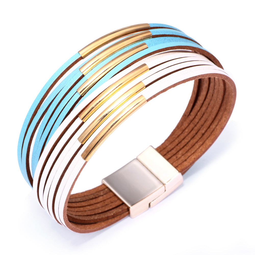 Cool Overseas Leather Fashion Female Jewelry Bracelets