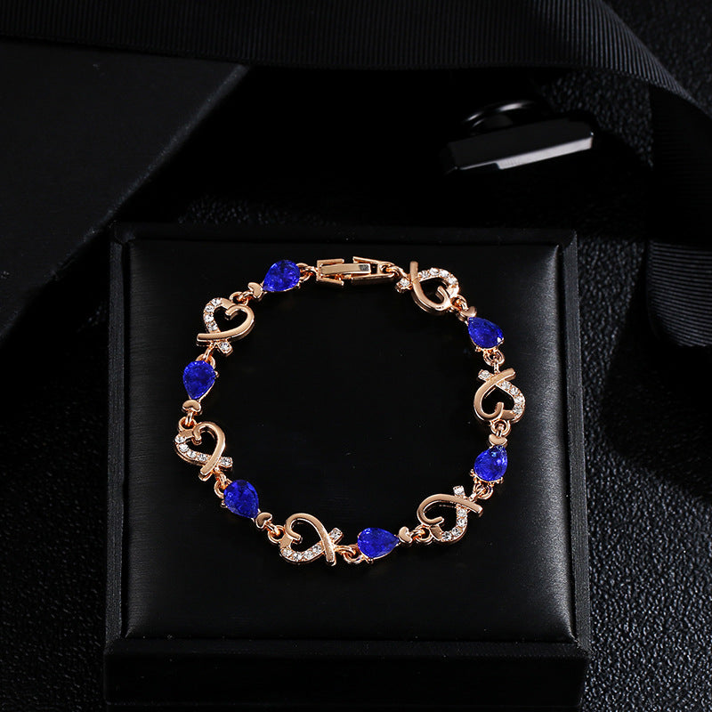 Herzförmige Armbänder der koreanischen Art-Liebe-eleganten Blumen-Dame