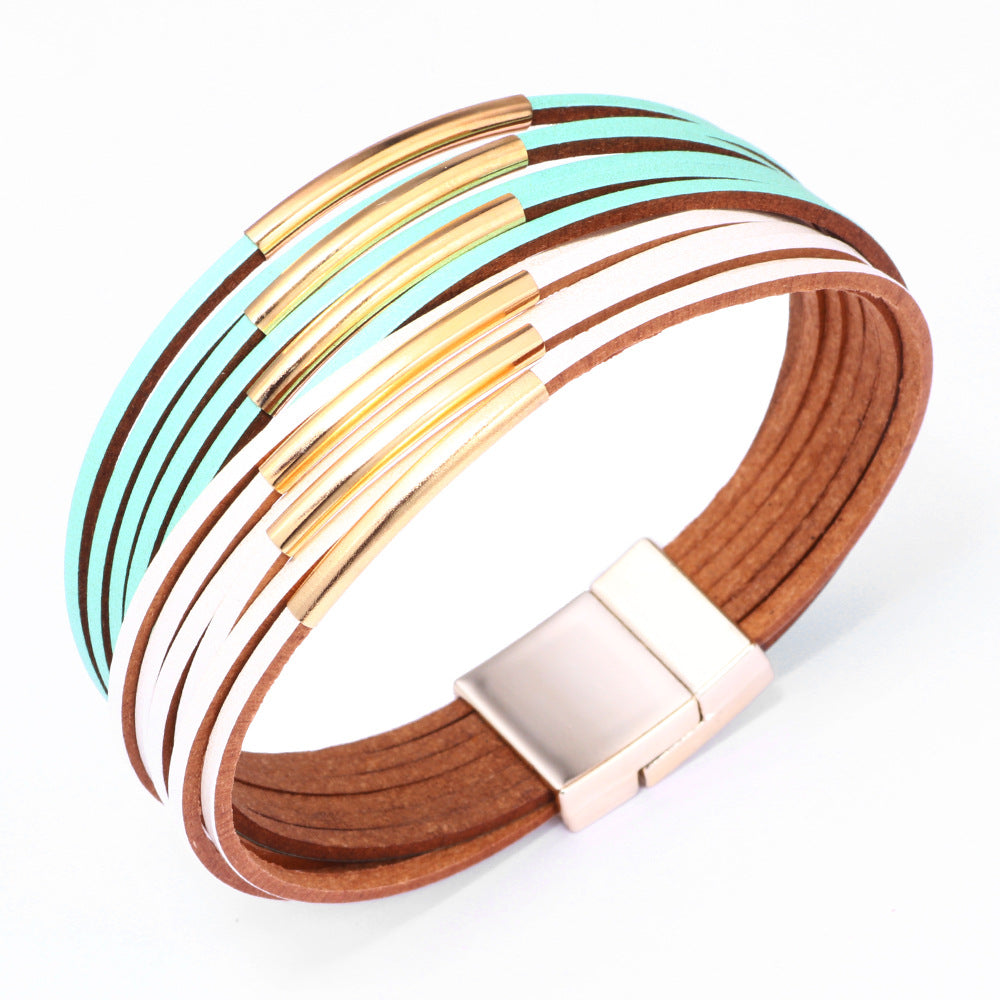 Cool Overseas Leather Fashion Female Jewelry Bracelets