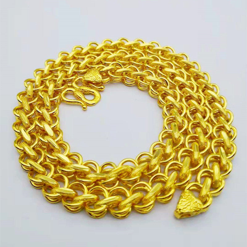 Men's Gold-plated Live Broadcast Alluvial Gold South African Tin Necklace