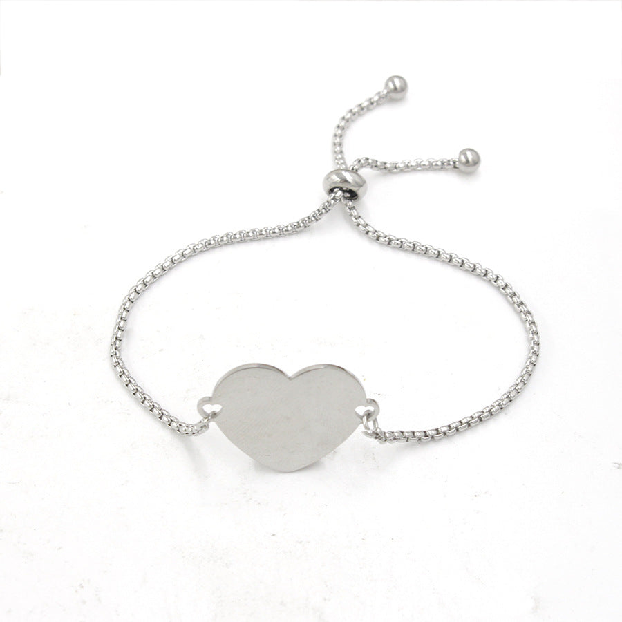 Steel Love Heart Fashion Personalized Adjustable Bracelets