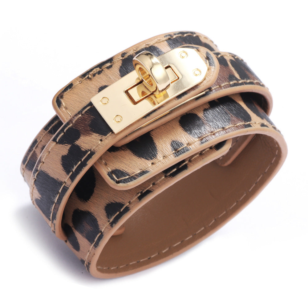 Women's Ornament Fashion Wide Leather Accessories Bracelets