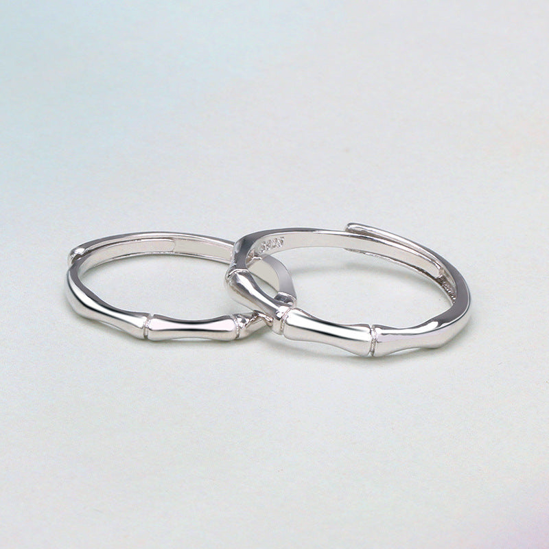 Women's Gu Simple Couple Valentine's Day Gift Personality Has You Rings