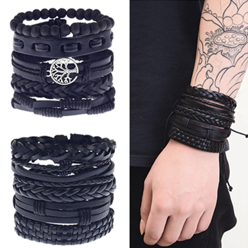 Men's Classic Vintage Handmade Braided Leather Bracelets