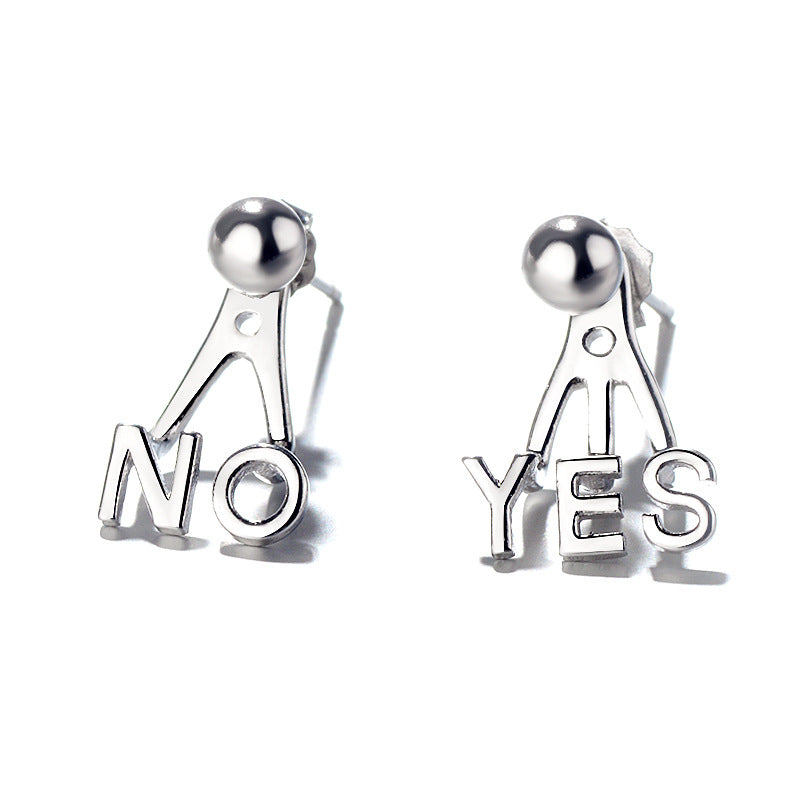 Alphabet Letter Female Simple Cute One Style Earrings