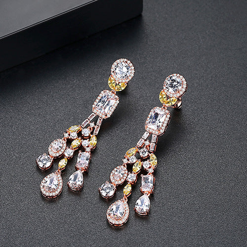 Women's Fringe Eardrop Fashion Bride Banquet Temperament Rings