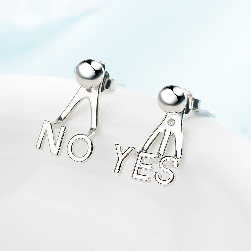 Alphabet Letter Female Simple Cute One Style Earrings