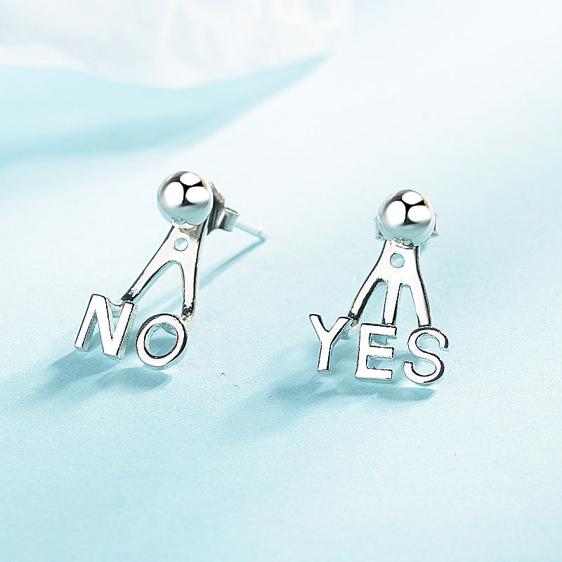 Alphabet Letter Female Simple Cute One Style Earrings