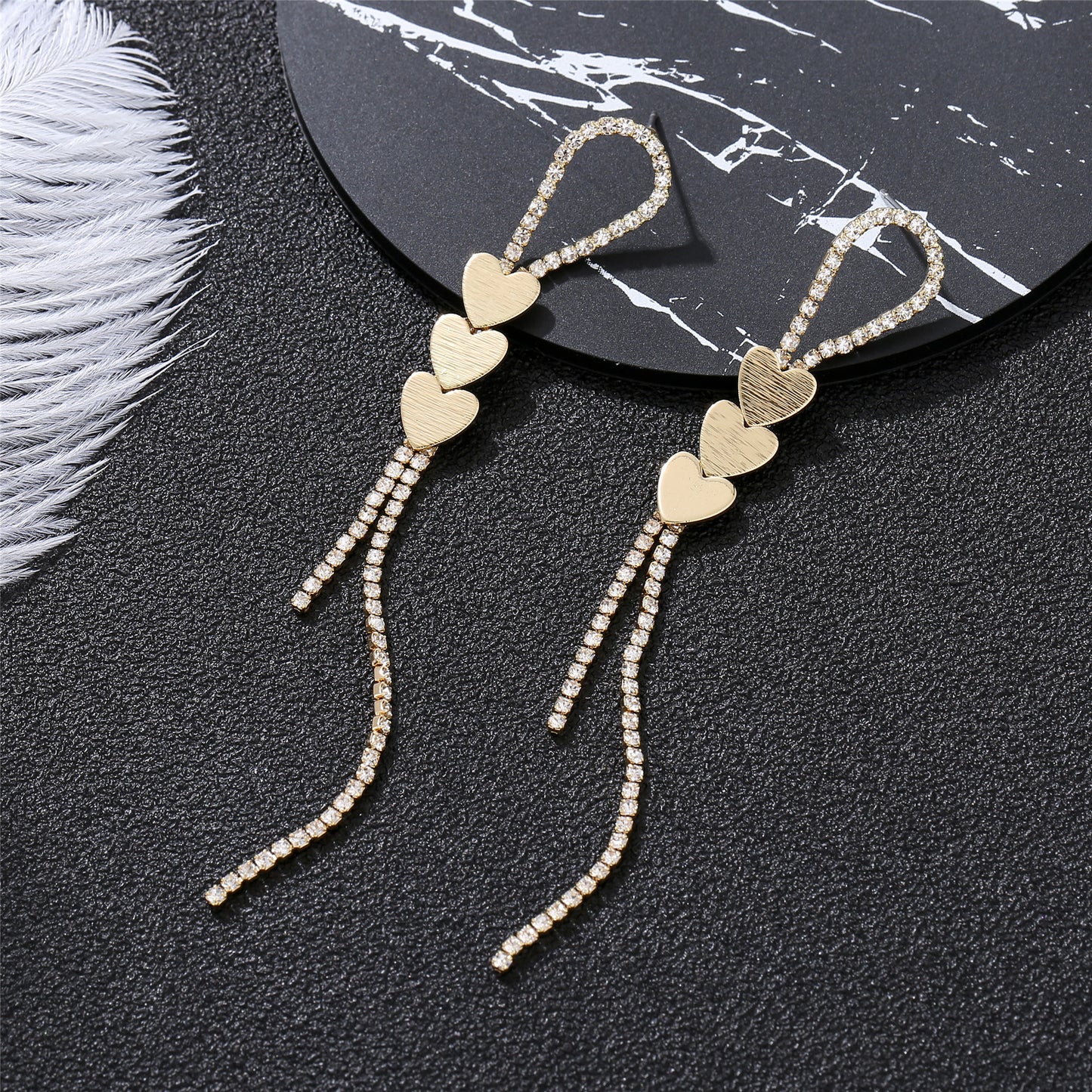 Versatile Personality Korean Fashion Simple Tassel Earrings