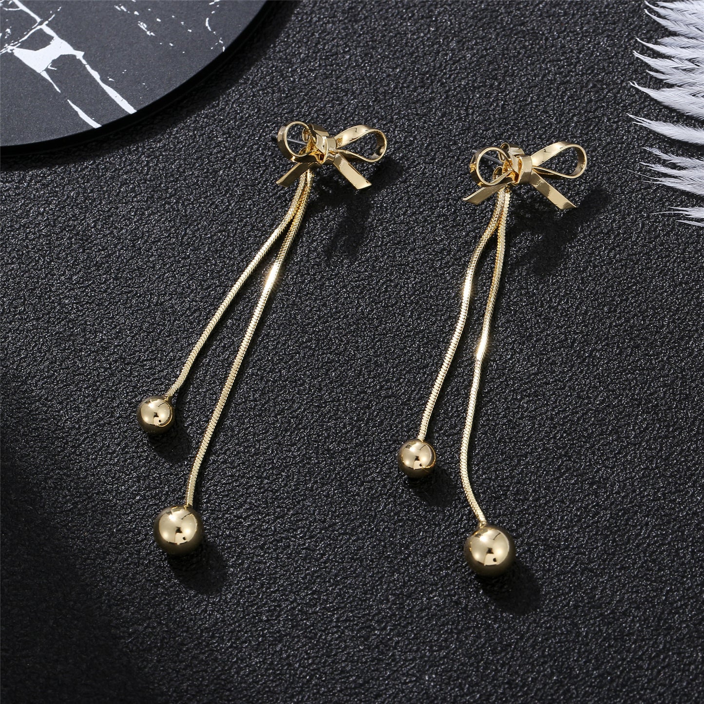 Versatile Personality Korean Fashion Simple Tassel Earrings