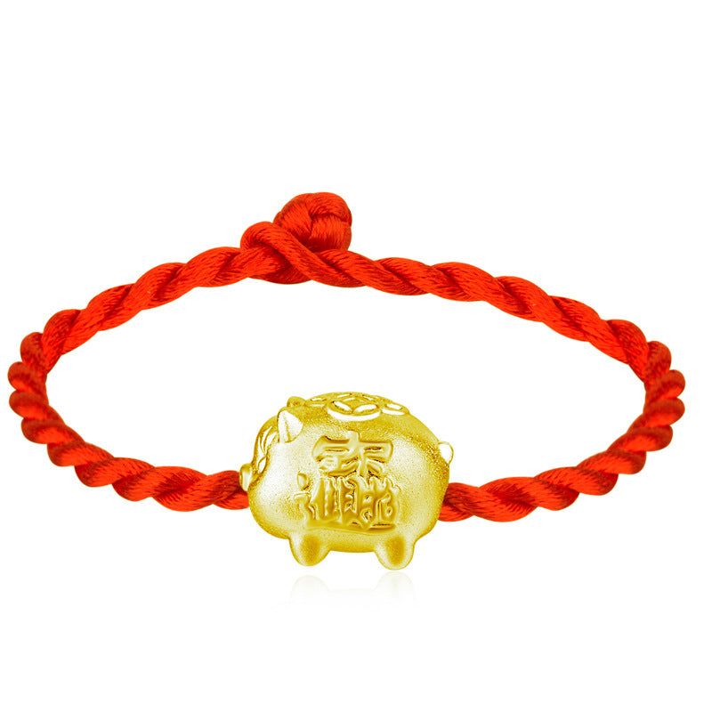 Bracelets personnalisés simples coréens en corde rouge et couple du zodiaque pour femmes et hommes